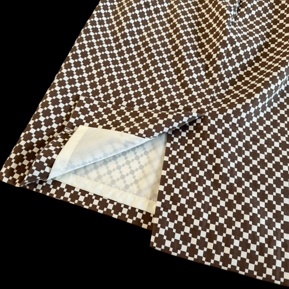 Ann Taylor Brown White Checkered pencil Skirt cotton office siren sz 6 992 - Picture 8 of 10